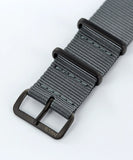 Nylon Watch Strap Asphalt Grey (PVD)